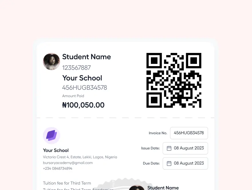 Issue and archive all tuition payment receipts