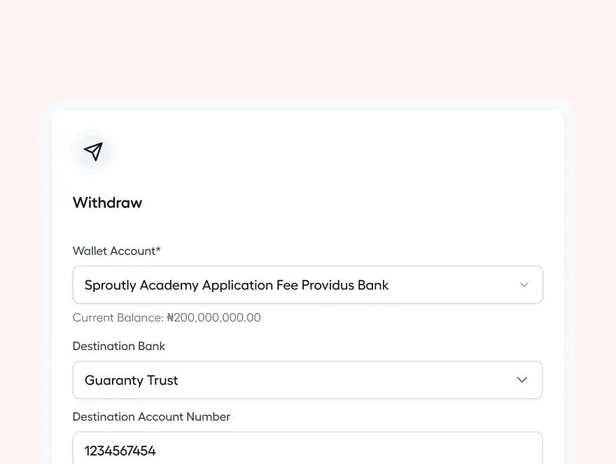 Receive, withdraw, and track payouts.